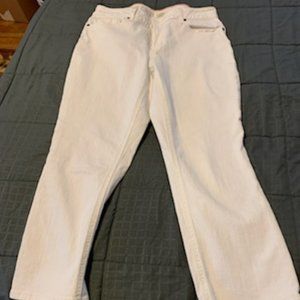 DKNY Ludlow Cropped White jeans